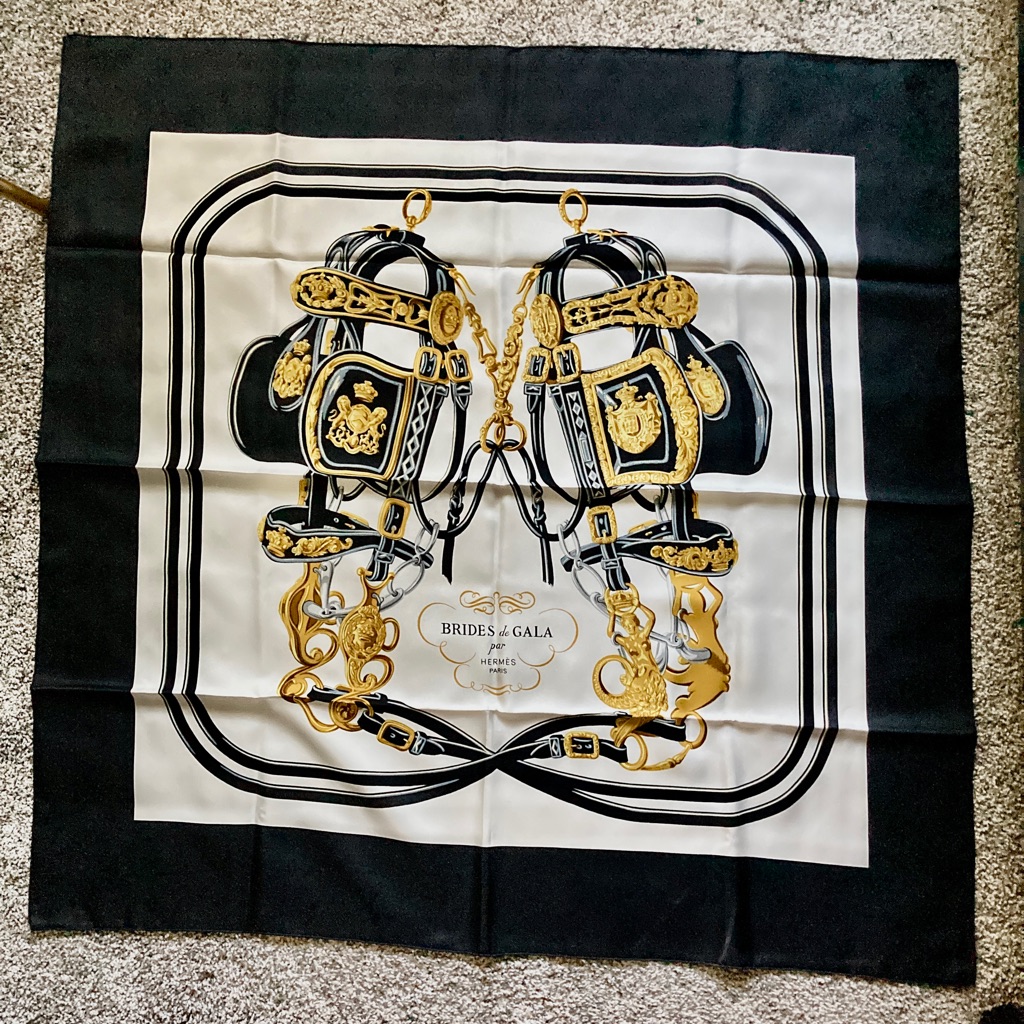 Authentic New Hermes "Brides De Gala" Silk Scarf Carre 90cm X 90cm